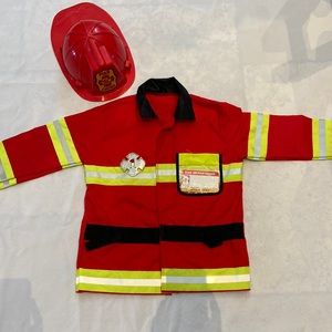 Toddler fire-fighter costume